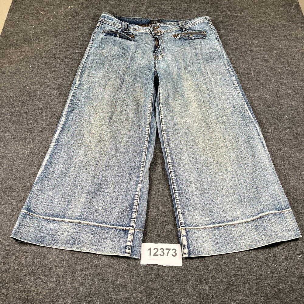 Diva Blue Wide Leg Jeans Womens 17/18 Blue Denim Ramie Cotton Light Wash Outdoor